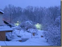 Schnee abends am 17. Dezember 2010